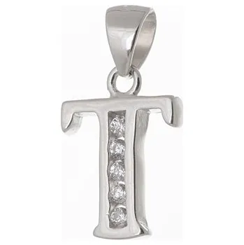 Přívěsek Stříbrný přívěšek s písmenem T 59889F
