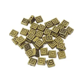 Dětské navlékací korálky Korálky plastové čtverečky 10g (cca 42ks)