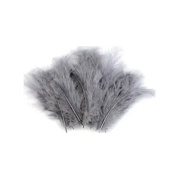 Peříčka 20 ks tmavě šedá