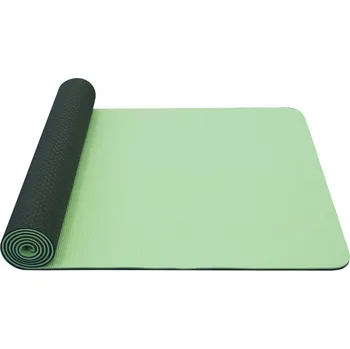 podložka na cvičení YATE Yoga Mat dvouvrstvá, materiál TPE sv.zelená/tm.zelená YASA04680