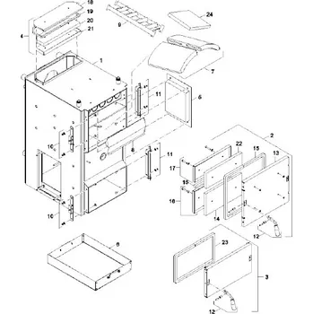 Kotel Dakon Dvířka spodní 20 , 25 kW DAKON DOR N 8738103812
