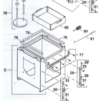 Kotel Dakon Sestava podstavy hořáku 6 čl. LEVÝ FB2 30 AUTOMAT 8738103025