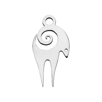 Přívěsek Přívěsek rohatá koza / kamzík / kozoroh 17x9mm chirurgická ocel