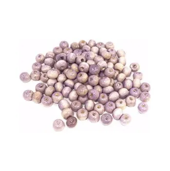 Dětské navlékací korálky Dřevěné korálky světle fialové 8mm 20g