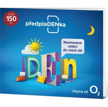 O2 PředplaDENka s kreditem 150 Kč SIM karta O2 PředplaDENka s kreditem 150 Kč