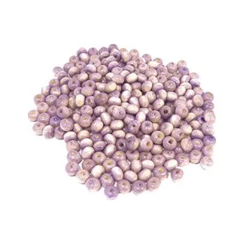 Dětské navlékací korálky Dřevěné korálky světle fialové 6mm 20g