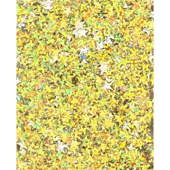 Vánoční dekorace Flitry, hvězdičky bez dírky zlaté laser 5-6mm 2456-183, Baleni 10 g FLITRY TVARY