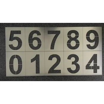 Plech Kovové šablony číslic, 400mm
