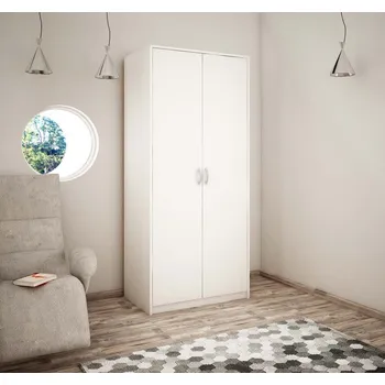 Šatní skříň Šatní skříň VANESA 2D combi bílá DOPRODEJ*