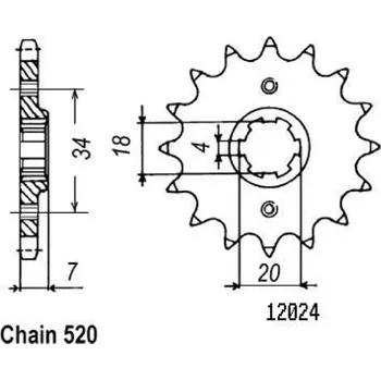 Řetězová sada pro motocykl Sifam Řetězové kolečko Honda