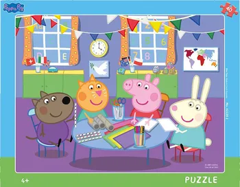 Dino Peppa Pig ve školce: puzzle deskové 40 dílků