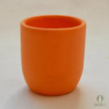 Sklenice Panák keramický oranžový/žlutý