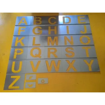 Plech Kovové šablony písmen, 500mm