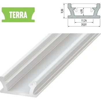 LED lišta LEDLabs Hliníkový profil LUMINES TERRA 3m pro LED pásky, bílý lakovaný