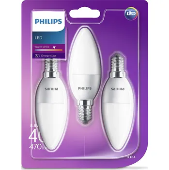 Žárovka Philips CorePro Ledcandle B35 5,5W E14 3 ks teplá bílá