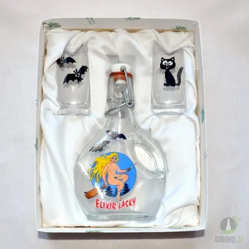 Sada butylka se dvěma panáky Elixír lásky
