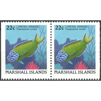Poštovní známka Marshall Islands (1988) MiNr. 154 D ** - Marshallovy ostrovy - 2-bl - Ryby - Thalassoma lunare