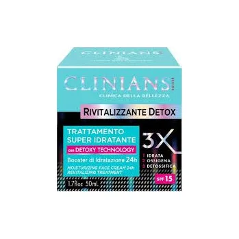Pleťový krém Clinians Clinians-Detox Rivitalizzante Moisturing Face Cream SPF 15, 50 ml