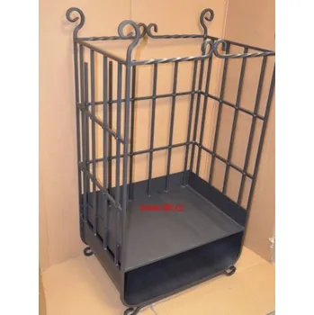 Krbové nářadí Kovaný koš na dřevo Rošt 10
