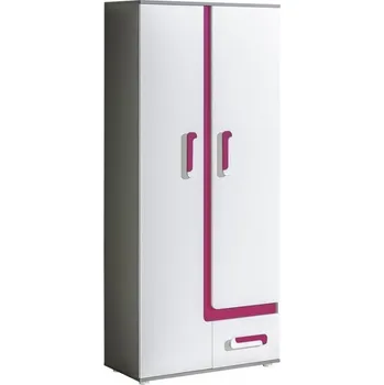 Šatní skříň Nábytek Pyramida, s.r.o. Policová skříň APETTITA 3 antracit/růžová