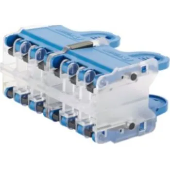 Patch panel QPPN12BU Patice PlugPack pro 12 konektorů RJ45, pro rychlé osazení switchů (Cisco), modrá