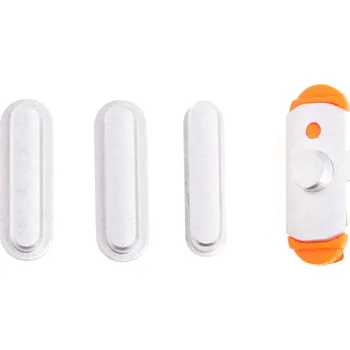 Náhradní kryt pro mobilní telefon Sada postranních tlačítek / tlačítka pro Apple iPad mini 3 (Power + Volume + Mute) - stříbrná (Silver) - kvalita A+