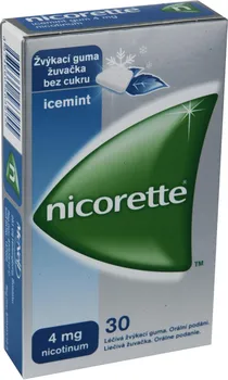 Odvykání kouření Nicorette Icemint Gum 4 mg žvýkačky 30 x 4 mg