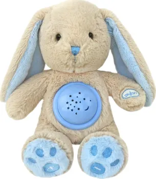 Dětské svítidlo Baby Mix Plyšový králíček s projektorem modrý