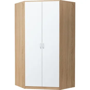 Šatní skříň Nábytek Pyramida, s.r.o. Rohová šatní skříň ALEX dub sonoma/bílá