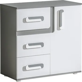 Komoda Nábytek Pyramida, s.r.o. Komoda APETTITA 8 antracit/bílá