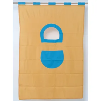 DOMESTAV s.r.o. Textilie 7-palanda nízká 1610 mm-žlutotyrkysová