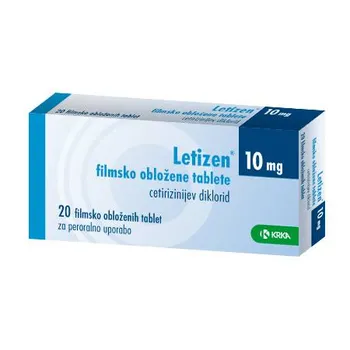 Lék na alergii Letizen 10 mg 20 tbl.