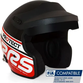 Helma na motorku RRS Přilba Protect Colour Jet Červená XXL