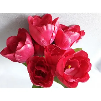 umělá květina Tulipán rozvitý, 6 barev, Barva beauty G026