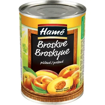 Konzervované ovoce Hamé Broskve půlené 415 g