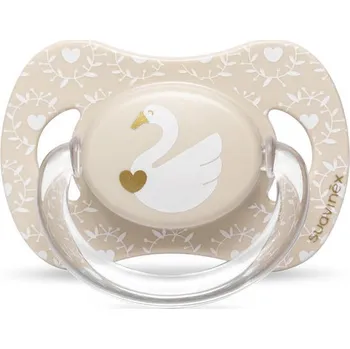 dudlíky Suavinex Šidítko fyziologické silikon 0-4 m Labuť Zlatá