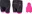 Force Rose dámské kraťasy do pasu s vložkou černé/růžové, XL