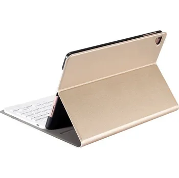 Pouzdro na tablet AppleMix Klávesnice Bluetooth odnímatelná + kryt / pouzdro pro Apple iPad Air 1 / Air 2 / Pro 9,7\" / 9,7\" (2017 - 2018) - zlatá