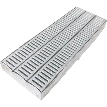 Odvodňovací žlab Odvodňovací žlab - set 3 Ks (Plastový odvodňovací žlab s pozinkovanou mříží - set 3 kusy)