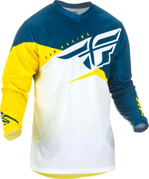 Moto dres Fly Racing F-16 2019 dres žlutý/bílý/modrý