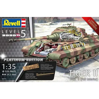 Revell Tiger II Ausf. B - Full Interior Platinum Edition 1:35 Plastikový model Revell Tiger II Ausf. B - Full Interior Platinum Edition 1:35