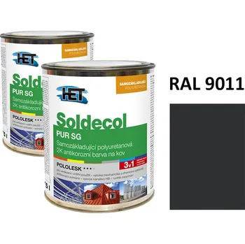 barva na kov Soldecol PUR SG 0,75 L RAL 9011