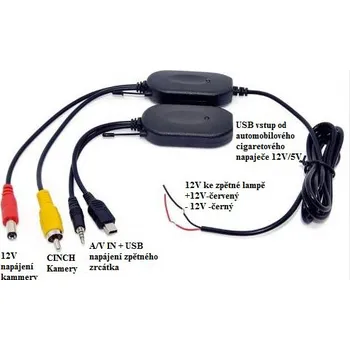 Autorádio Bezdrátové připojení zpětné kamery JACK