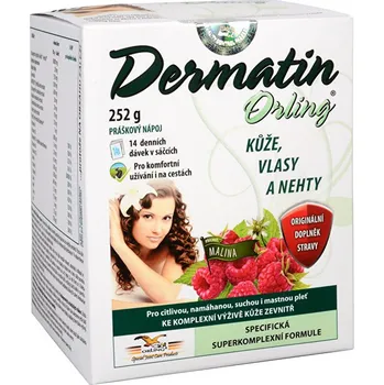 Přírodní produkt Orling Dermatin malina 14 sáčků