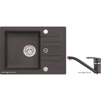 Granitový dřez Alveus SET dřez Cortina 40 + baterie Nina - 91 black