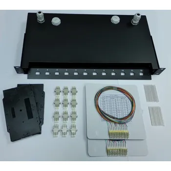 Serverovna ORK-24LC-M5L Optická vana pro 24 vláken, 12xLC duplex, OM2, včetně pigtailů, spojek, kazet a ochran