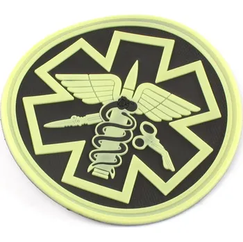 Nášivka EmersonGear PVC 3D nášivka "Paramedic" - černo-zelená