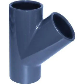 PVC T - kus 45°, ø 32 mm, připojení lepení x lepení