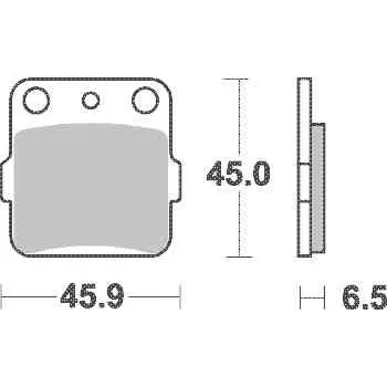 Brzda pro motocykl Brzdové destičky SBS SI zadní SUZUKI RM 250 rok 87-88