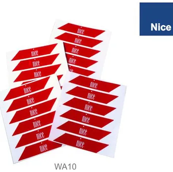 Pohon brány NICE WA10 - Reflexní červené samolepky 24ks